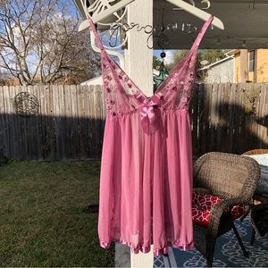 Dusty rose Sequined Intimate lingerie Top XL